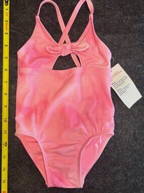 Old Navy Pink One-Piece Swimsuit UPF 40 Girls M (12–18 Months) NWT